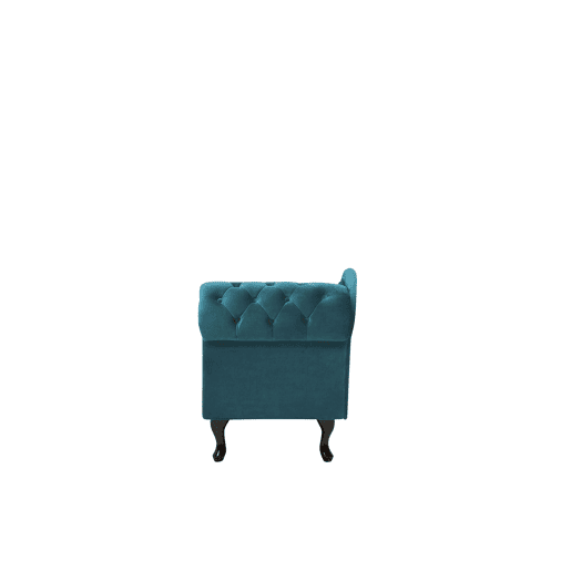 Chaise longue à direita NIMES Veludo Azul esverdeado