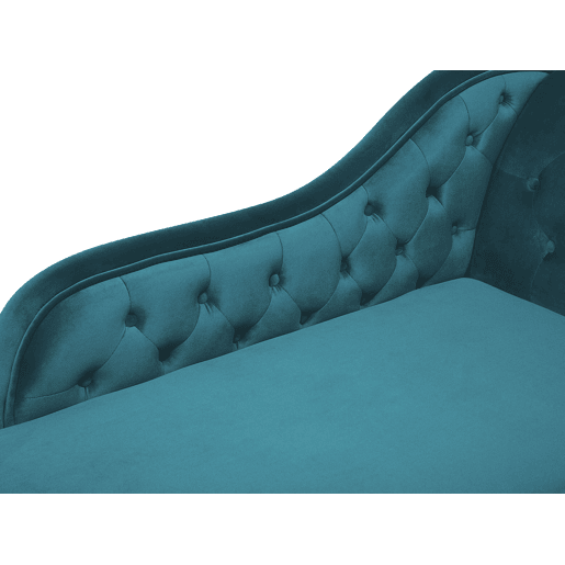 Chaise longue à direita NIMES Veludo Azul esverdeado