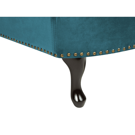 Chaise longue à direita NIMES Veludo Azul esverdeado