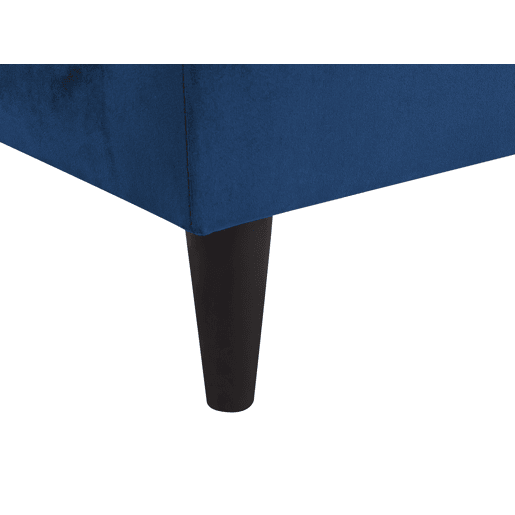 Chaise longue à esquerda LUIRO Veludo Azul marinho com arrumação