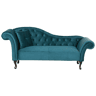 Beliani Chaise longue à esquerda Veludo LATTES