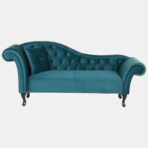 Beliani Chaise longue à esquerda Veludo LATTES