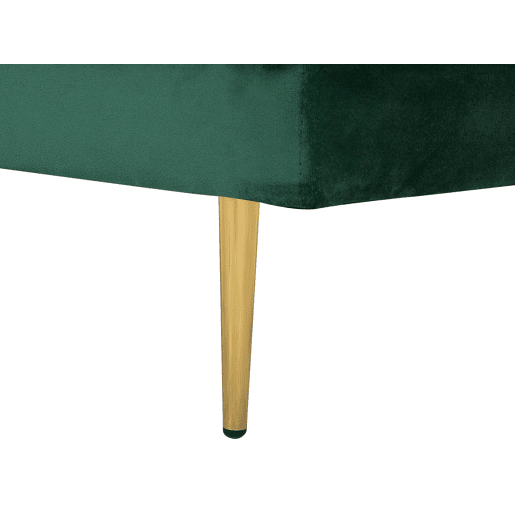 Chaise longue à esquerda MIRAMAS Veludo Verde esmeralda