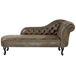 Beliani Chaise longue derecho Gamuza sintética NIMES Beliani Chaise longue derecho Gamuza sintética NIMES Marrón