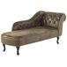 Beliani Chaise longue derecho Gamuza sintética NIMES Beliani Chaise longue derecho Gamuza sintética NIMES Marrón
