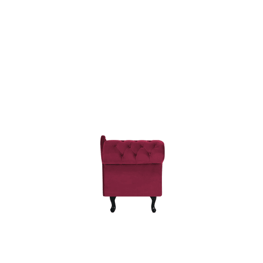Chaise longue à esquerda NIMES Veludo Bordeaux