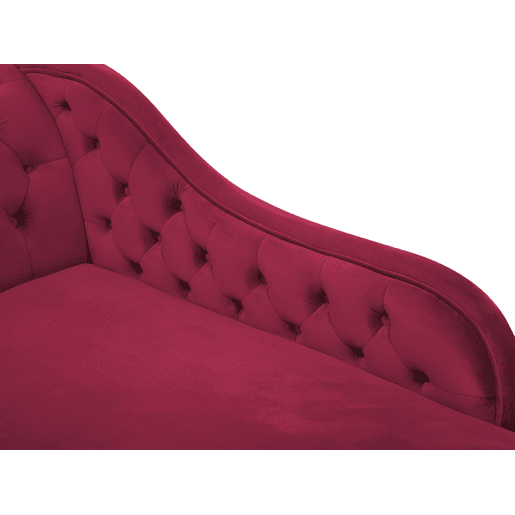 Chaise longue à esquerda NIMES Veludo Bordeaux