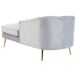 Beliani Chaise longue izquierdo Terciopelo ALLIER Beliani Chaise longue izquierdo Terciopelo ALLIER Gris Claro