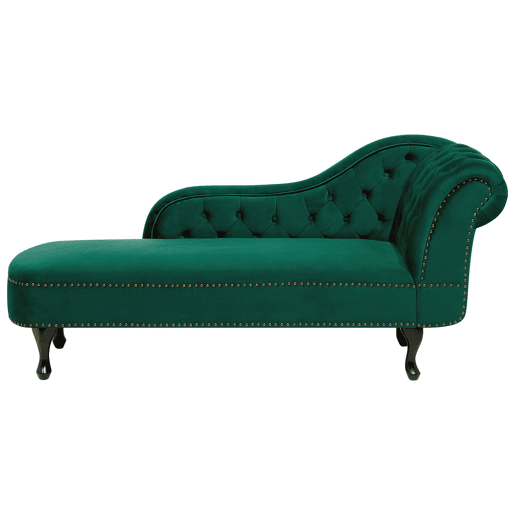 Chaise longue à direita NIMES Veludo Verde