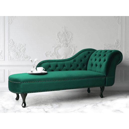 Chaise longue à direita NIMES Veludo Verde