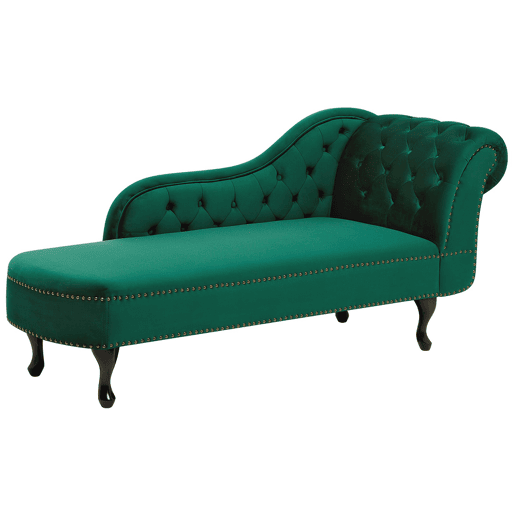 Chaise longue à direita NIMES Veludo Verde