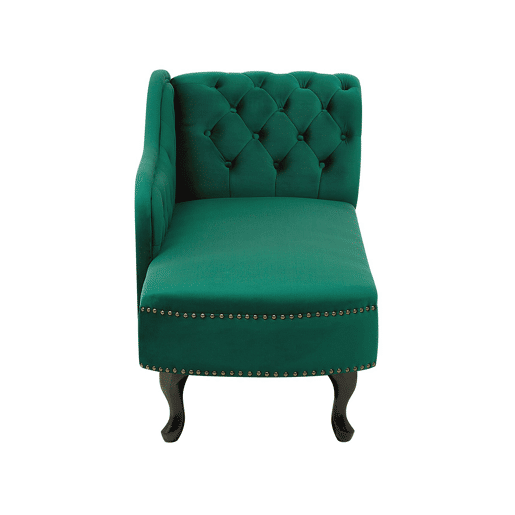 Chaise longue à direita NIMES Veludo Verde
