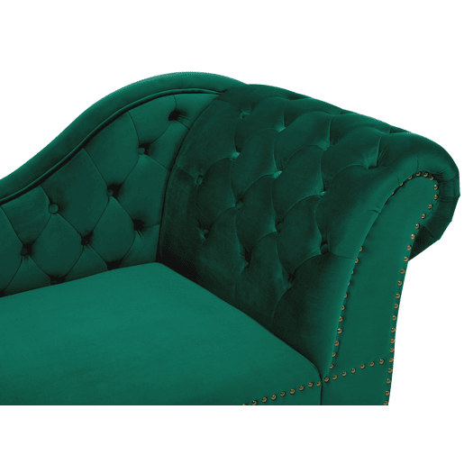 Chaise longue à direita NIMES Veludo Verde