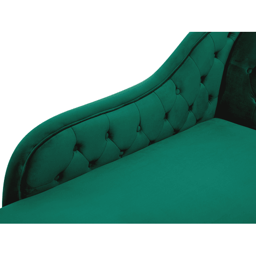Chaise longue à direita NIMES Veludo Verde
