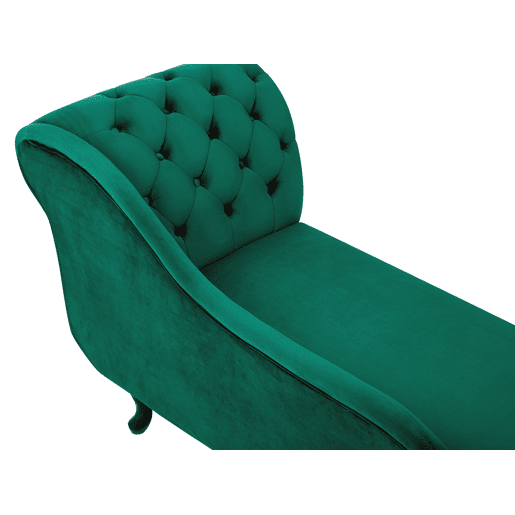 Chaise longue à direita NIMES Veludo Verde