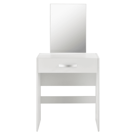 Conjunto de toucador Reykjavik Mesa de maquilhagem com espelho e banco - 132 x 63 x 39 cm - Branco en.casa