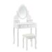 Juego de Tocador Limerick - Mesa de maquillaje con Espejo Juego de Tocador Limerick - Mesa de maquillaje con Espejo Blanco