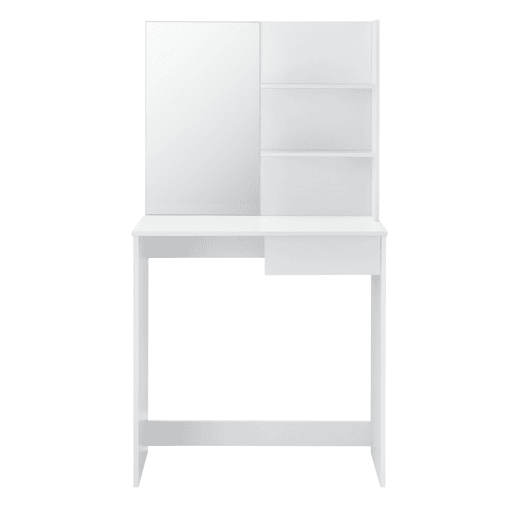 Conjunto de toucador Katrineholm Mesa de maquilhagem Katrineholm com espelho e banco MDF 141 x 75 x 39,7 cm - Branco en.casa