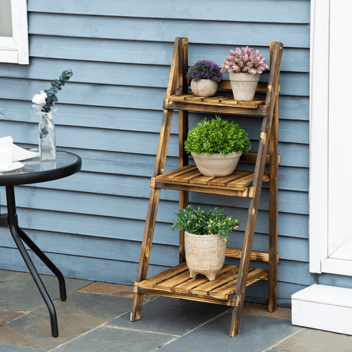 Outsunny Suporte para Plantas de 3 Níveis Prateleira para Plantas Dobrável Suporte para Vasos de Madeira para Interior e Exterior 40x37x93 cm Madeira Outsunny Suporte para Plantas de 3 Níveis Prateleira para Plantas Dobrável Suporte para Vasos de Madeira para Interior e Exterior 40x37x93 cm Madeira