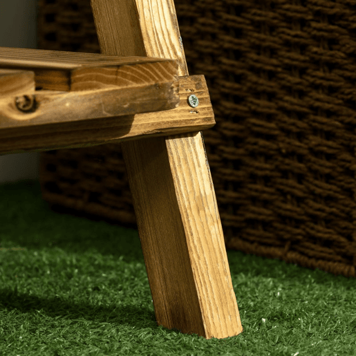 Outsunny Suporte para Plantas de 3 Níveis Prateleira para Plantad Dobrável Suporte para Vasos de Madeira para Interior e Exterior 60x37x93 cm Madeira