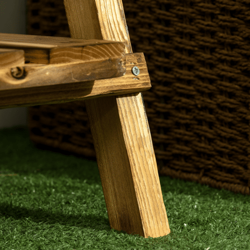 Outsunny Suporte para Plantas de 3 Níveis Prateleira para Plantad Dobrável Suporte para Vasos de Madeira para Interior e Exterior 60x37x93 cm Madeira