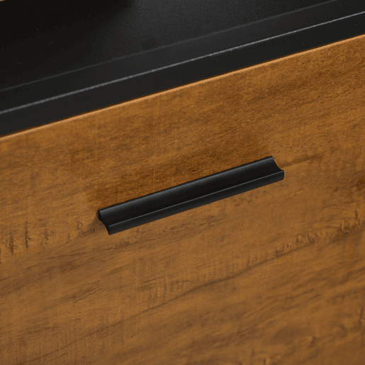 HOMCOM Móvel Arquivo para Escritório com 2 Gavetas Bloco de Gavetas para Arquivos com Fechadura para Pastas Suspensas Tamanho A4 e Carta 80x39x73,5 cm Preto e Marrom