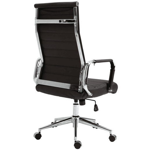 Silla de oficina Kolumbus de cuero auténtico Marrón 66X58X105 cm