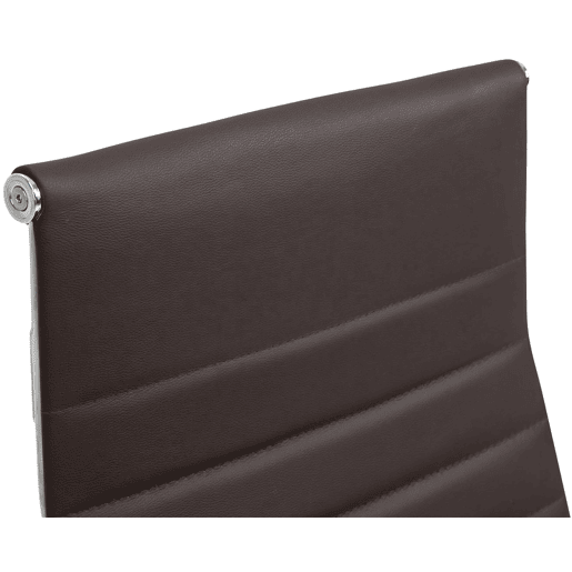 Silla de oficina Kolumbus de cuero auténtico Marrón 66X58X105 cm