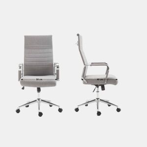 Silla De Oficina Kolumbus En Tela Gris 66X58X105 cm