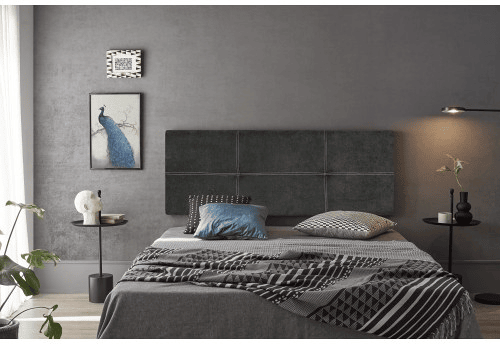 CABECEIRA DE CAMA DALIA NIDO TECIDO CINZENTO 160