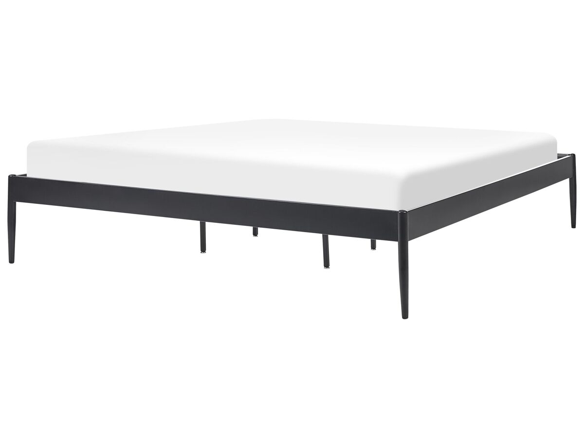 Beliani Cama Acero VAURS 187x206 Negro