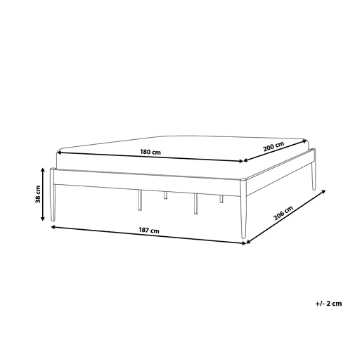 Cama Metal VAURS 180 x 200 cm Preto