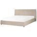 Beliani Cama con almacenaje Terciopelo LAVAUR 203x220 Beliani Cama con almacenaje Terciopelo LAVAUR 203x220 Blanco/ Beige