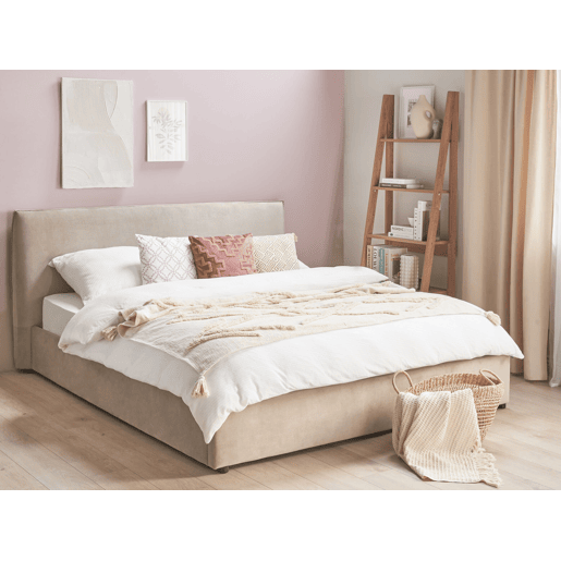 Beliani Cama baú Veludo LAVAUR Beliani Cama baú Veludo LAVAUR
