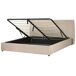Beliani Cama con almacenaje Terciopelo LAVAUR 203x220 Beliani Cama con almacenaje Terciopelo LAVAUR 203x220 Blanco/ Beige