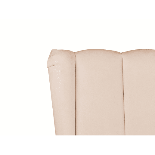 Cama Veludo MIRIBEL 160 x 200 cm Creme