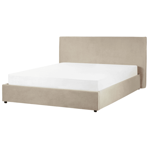 Beliani Cama baú Veludo LAVAUR Beliani Cama baú Veludo LAVAUR