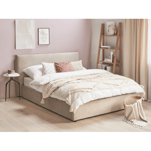 Beliani Cama baú Veludo LAVAUR Beliani Cama baú Veludo LAVAUR