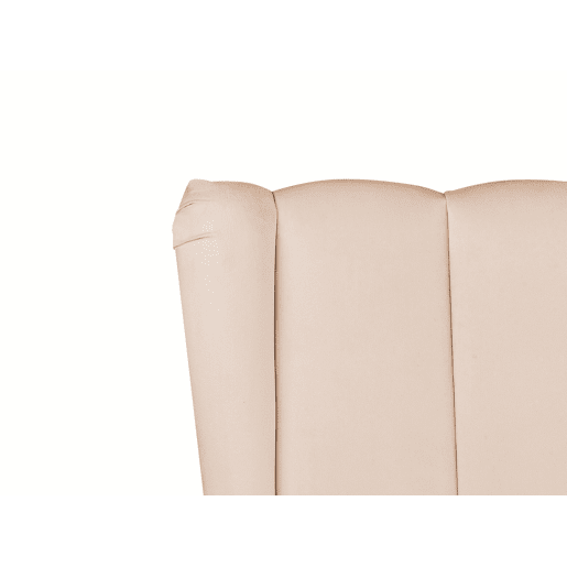 Cama Veludo MIRIBEL 140 x 200 cm Creme