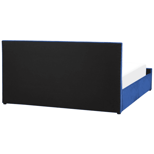Cama baú Veludo ROCHEFORT 180 x 200 cm Azul marinho