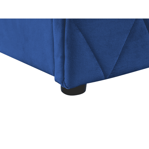 Cama baú Veludo ROCHEFORT 180 x 200 cm Azul marinho