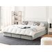 Beliani Cama con almacenaje Terciopelo BOUSSE 191x219 Beliani Cama con almacenaje Terciopelo BOUSSE 191x219 Gris Claro