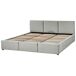 Beliani Cama con almacenaje Terciopelo BOUSSE 191x219 Beliani Cama con almacenaje Terciopelo BOUSSE 191x219 Gris Claro