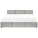 Beliani Cama con almacenaje Terciopelo BOUSSE 191x219 Beliani Cama con almacenaje Terciopelo BOUSSE 191x219 Gris Claro