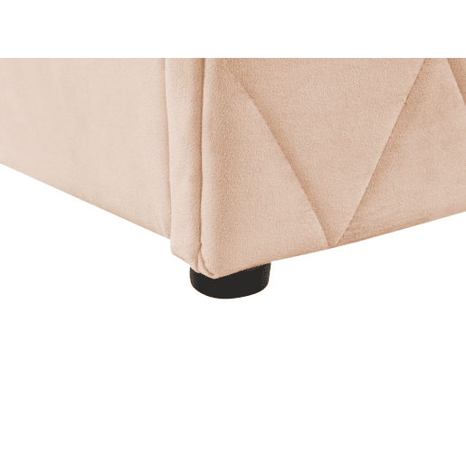 Cama baú Veludo ROCHEFORT 160 x 200 cm Creme