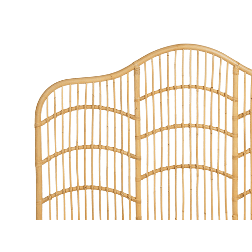 Cama Rattan DOMEYROT 140 x 200 cm Castanho claro