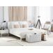Beliani Cama Madera de pino OLIVET 189x208 Beliani Cama Madera de pino OLIVET 189x208 Blanco