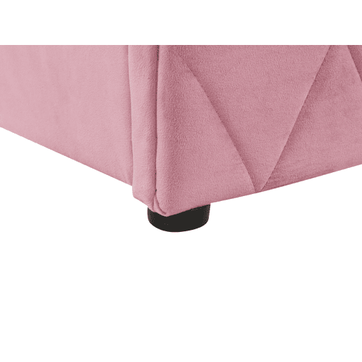 Cama baú Veludo ROCHEFORT 160 x 200 cm Rosa
