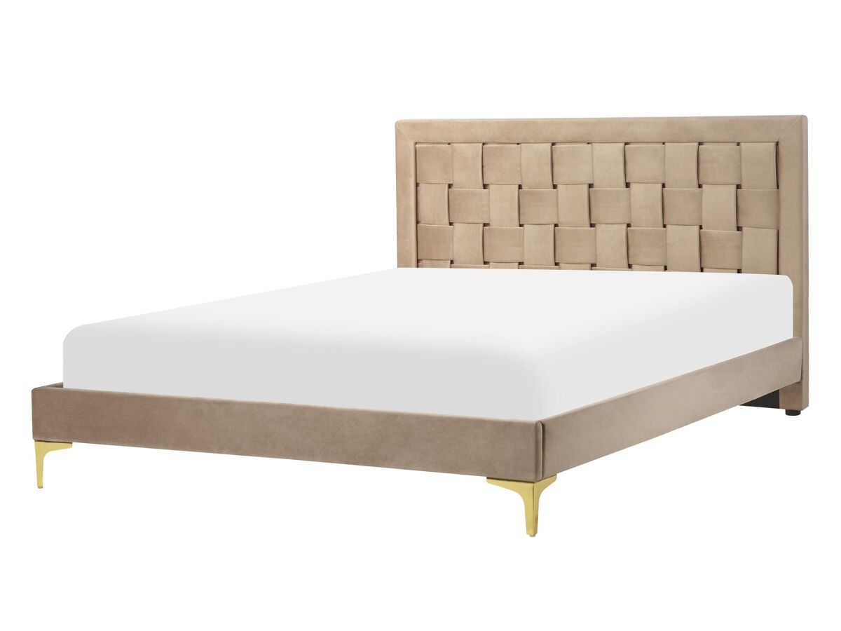 Beliani Cama Terciopelo LIMOUX 147x213 Gris Oscuro