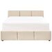 Beliani Cama con almacenaje Terciopelo BOUSSE 171x219 Beliani Cama con almacenaje Terciopelo BOUSSE 171x219 Beige